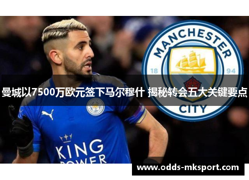 曼城以7500万欧元签下马尔穆什 揭秘转会五大关键要点