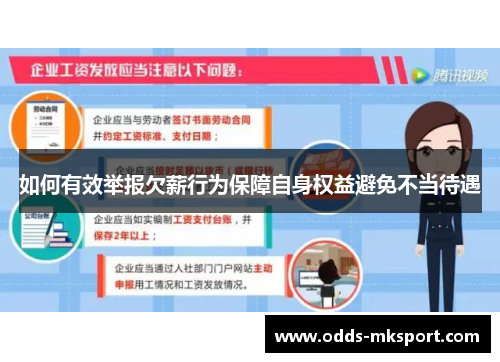 如何有效举报欠薪行为保障自身权益避免不当待遇